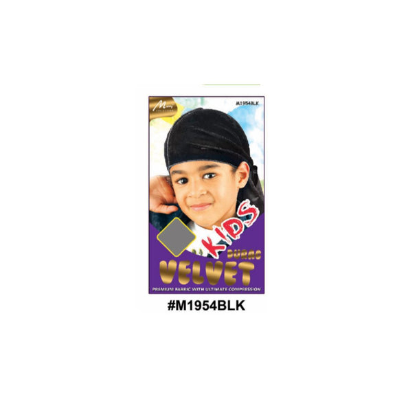 MURRY COLLECTION KIDS VELVET DURAG BLACK