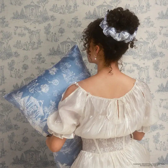 Kitsch  Bridgerton X Satin Pillowcase in Garden Toile - King