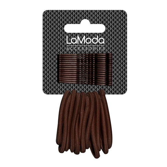 LA MODA PONYTAILERS AND GRIPS BROWN