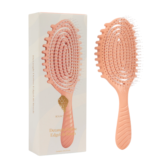 Bounce Curl Detangle Define EdgeLift Brush - Coral