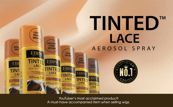EBIN TINTED LACE AEROSOL SPRAY - LIGHT BEIGE-80 ML