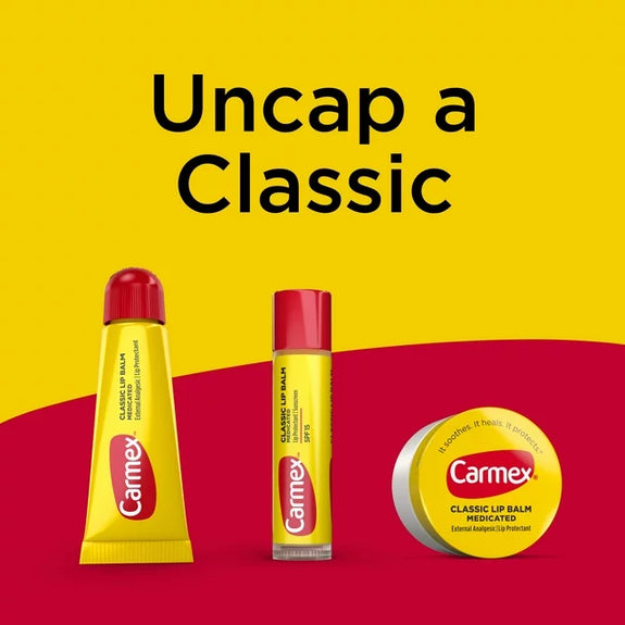 Carmex Classic Medicated Lip Balm Tube, Lip Moisturizer, ORIGINAL 10g