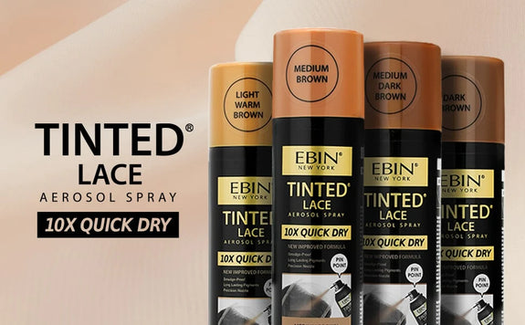 EBIN TINTED LACE 10X QUICK DRY  SPRAY - DARK BROWN-100 ML