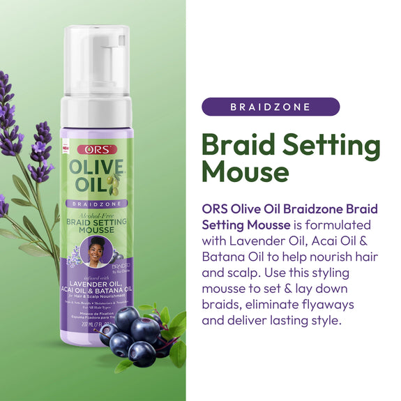 ORS Olive oil Braidzone Braid Setting Mousse 207ml/7oz