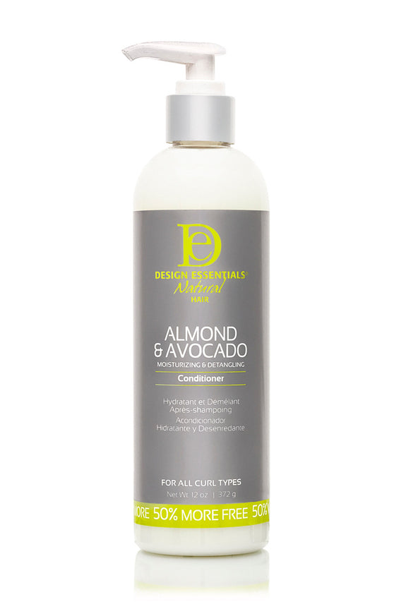 DESIGN ESSENTIALS ALMOND & AVOCADO MOISTURIZING & DETANGLING CONDITIONER 12OZ