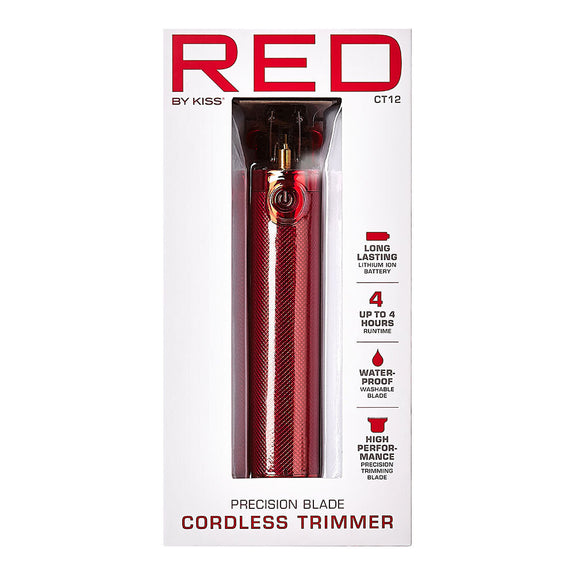 RED BY KISS Precision Blade Cordless Trimmer – Red