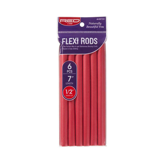 RED BY KISS Flexi Rods 7″ Length (6pcs) RED