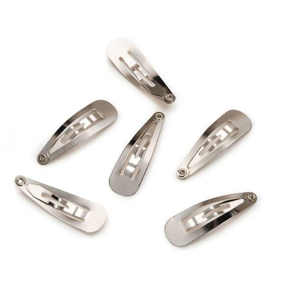 LA MODA SILVER SLEEPIE HAIR CLIPS