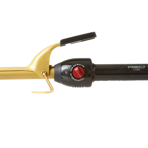 Red By Kiss Ceramic Tourmaline Professional Curling Iron 5/8"