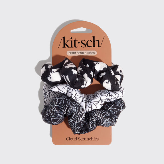 KITSCH Cloud Scrunchies 3pc Set - Spiderweb