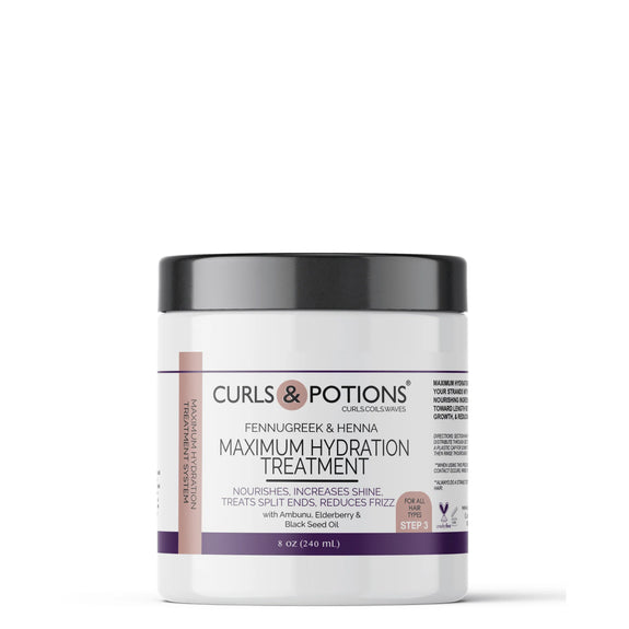 CURLS & POTIONS MAXIMUM HYDRATION TREATMENT 8OZ