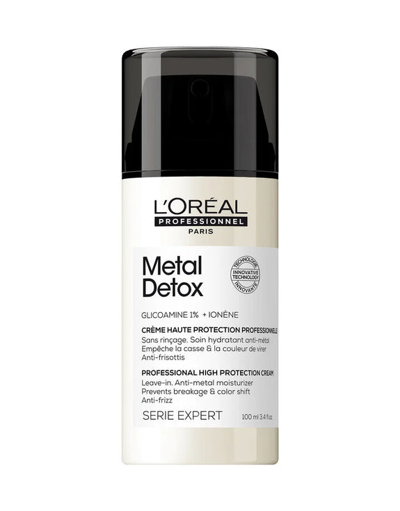 L'ORÉAL PROFESSIONNEL SERIE EXPERT  METAL DETOX HIGH PROTECTION LEAVE-IN CREAM 3.1 OZ