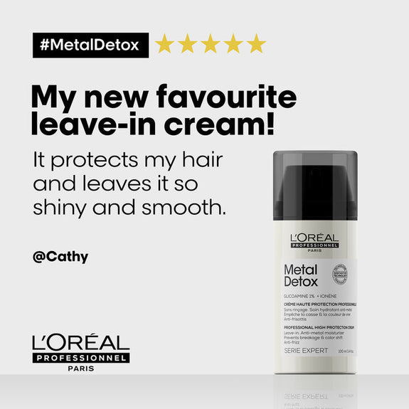 L'ORÉAL PROFESSIONNEL SERIE EXPERT  METAL DETOX HIGH PROTECTION LEAVE-IN CREAM 3.1 OZ