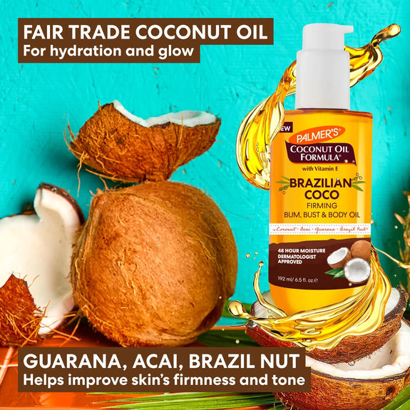 Palmer's Brazilian Coco Firming Bum, Bust & Body Oil 192ml/6.5fl.oz