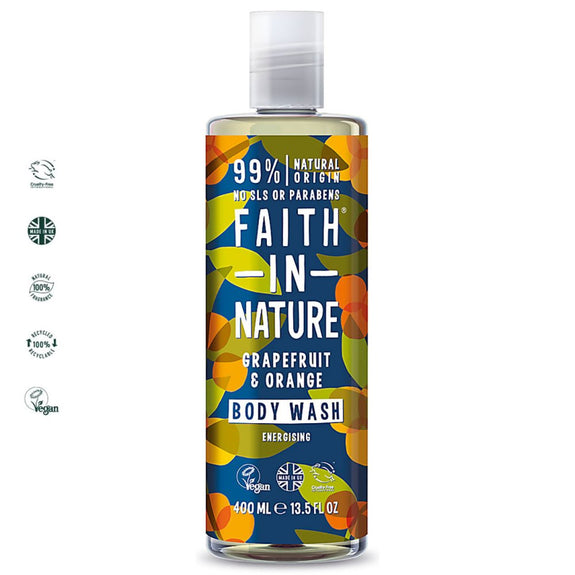 FAITH IN NATURE GRAPEFRUIT  ORANGE 400ML BODYWASH