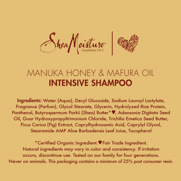 Shea Moisture Manuka Honey & Mafura Oil Intensive Hydration Shampoo 384ml