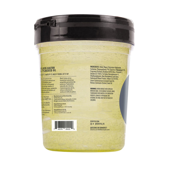 ECO STYLER BLACK CASTOR & FLAXSEED OIL HAIR STYLING GEL 946ML