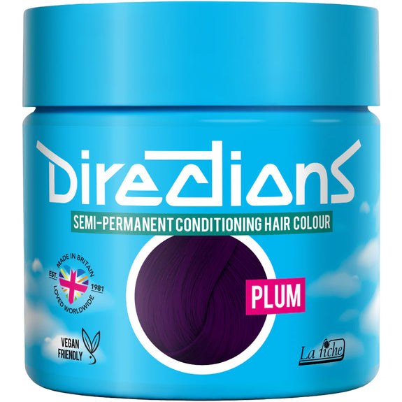 DIRECTIONS Plum Semi-permanent hair colour 100ml