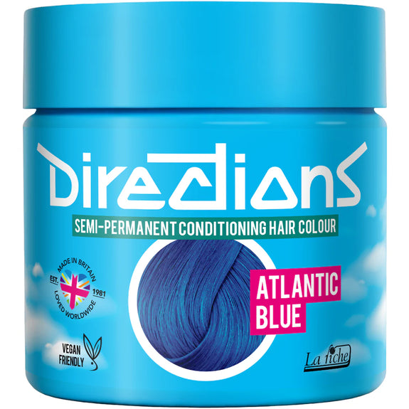 DIRECTIONS Atlantic Blue Semi-permanent hair colour 100ml