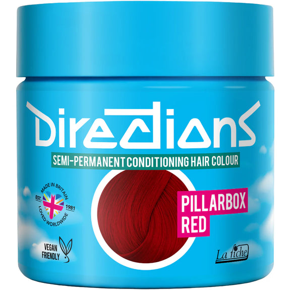 DIRECTIONS Pillarbox Red Semi-permanent hair colour 100ml