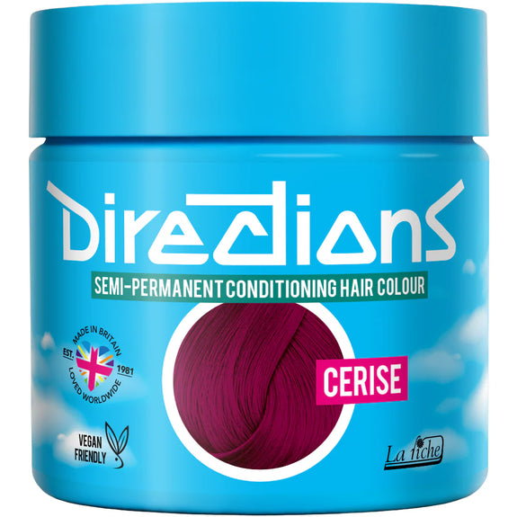 DIRECTIONS Cerise Semi-permanent hair colour 100ml