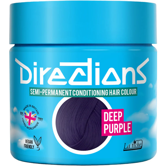 DIRECTIONS Deep Purple Semi-permanent hair colour 100ml
