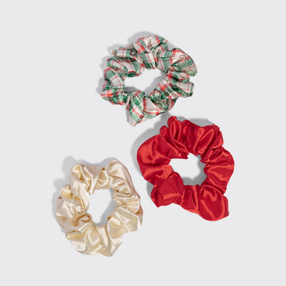 Kitsch Holiday Scrunchies 3pc Set - Multi-Color