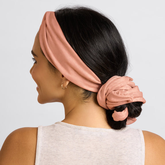 Kitsch Set & Flow Heatless Curling Headband - Terracotta