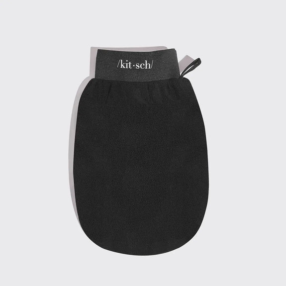 KITSCH Exfoliating Gloves 2pc Set - Black & Terracotta