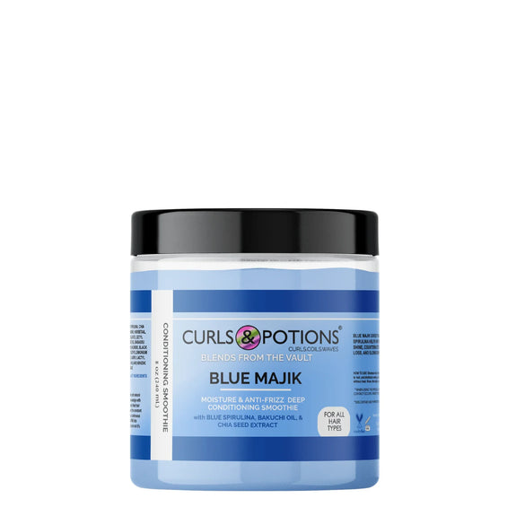 CURLS & POTIONS BLENDS BLUE MAJIK LEAVE IN & DEEP CONDITIONING SMOOTHIE-8 OZ