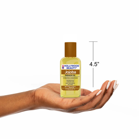 HOLLYWOOD BEAUTY Jojoba Premium Oil For Hair, Scalp, Skin, And Nails  59 ML