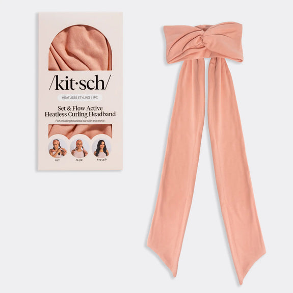 Kitsch Set & Flow Heatless Curling Headband - Terracotta