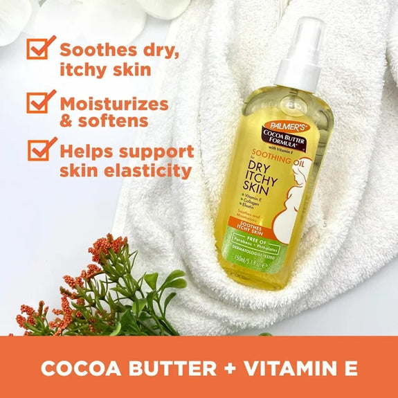 Palmer's Cocoa Butter Formula Soothing Oil for, Dry Itchy Skin, 5.1 fl. oz