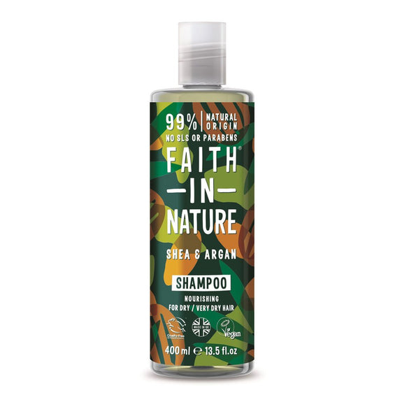 FAITH IN NATURE  SHEA AND ARGAN SHAMPOO  400ml