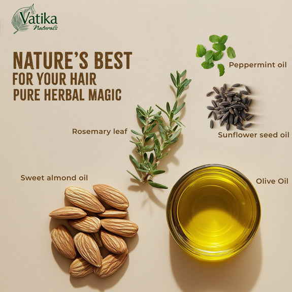 Vatika Natural Rosemary Hair Oil  Damage Repair & Frizz Control - 100 ML