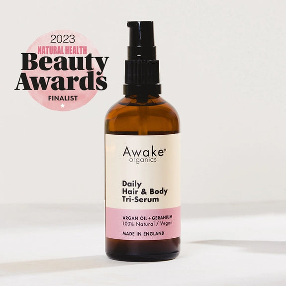 AWAKE ORGANICS  100% NATURAL ARGAN OIL HAIR & BODY SERUM