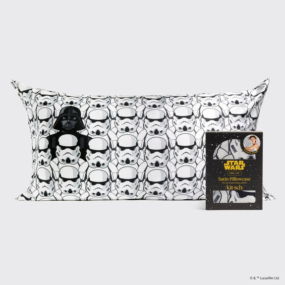 Kitsch Star Wars™ & Kitsch Satin Pillowcase in Darth Vader & Stormtroopers - King