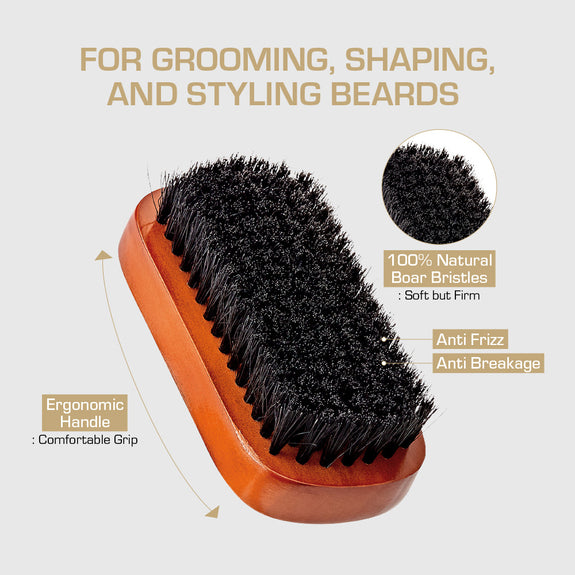 RED BY KISS Premium Beard Medium Soft Military Brush