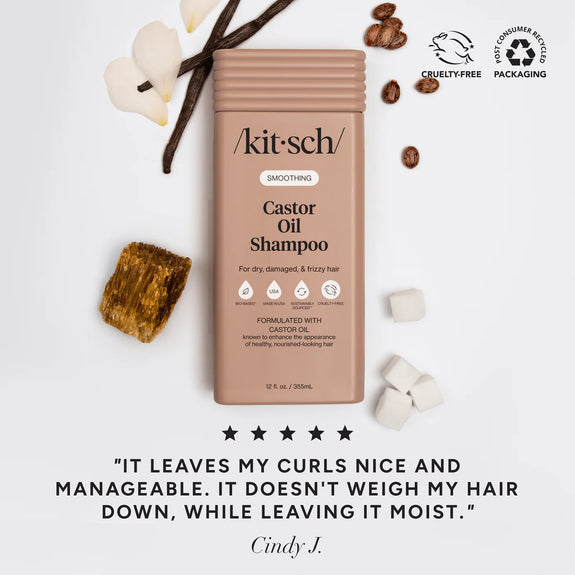 Kitsch Smoothing Castor Oil Shampoo & Conditioner Combo