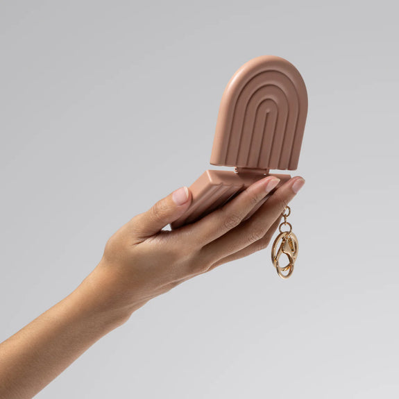 Kitsch Terracotta Compact Mirror Keychain