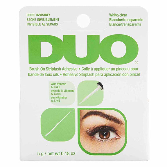 DUO Brush-On Lash Adhesive with Vitamins A, C & E, Clear, 0.18 oz, 1-Pack 0.18 Ounce (Pack of 1) Clear (Peggable)