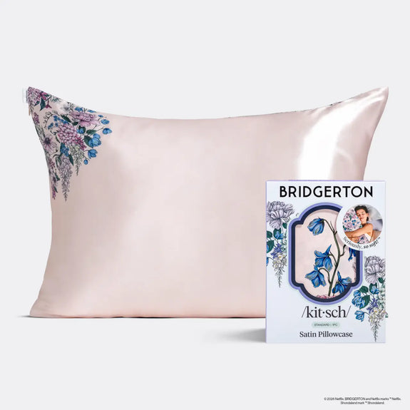 Kitsch Bridgerton X Satin Pillowcase in Wisteria