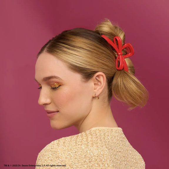 Kitsch The Grinch X Kitsch Red Bow Claw Clip