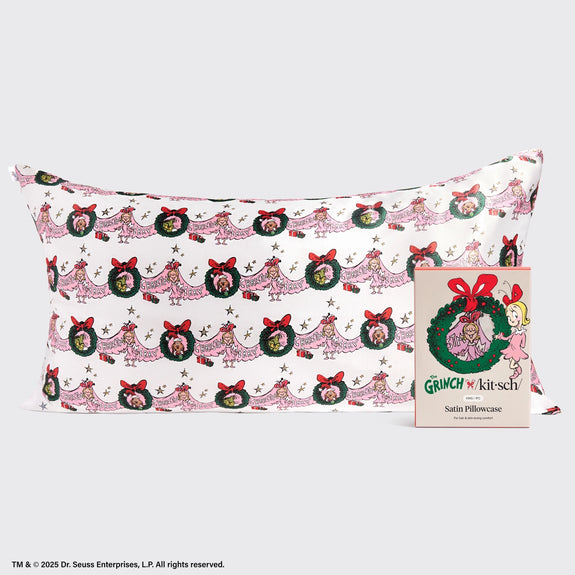 Kitsch The Grinch X Kitsch Satin Pillowcase in Cindy Lou Who - King