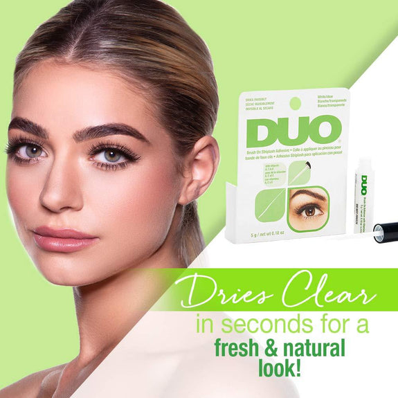 DUO Brush-On Lash Adhesive with Vitamins A, C & E, Clear, 0.18 oz, 1-Pack 0.18 Ounce (Pack of 1) Clear (Peggable)