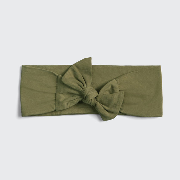 KITSCH Moss & Black Cotton Adjustable Headbands 2pc Set
