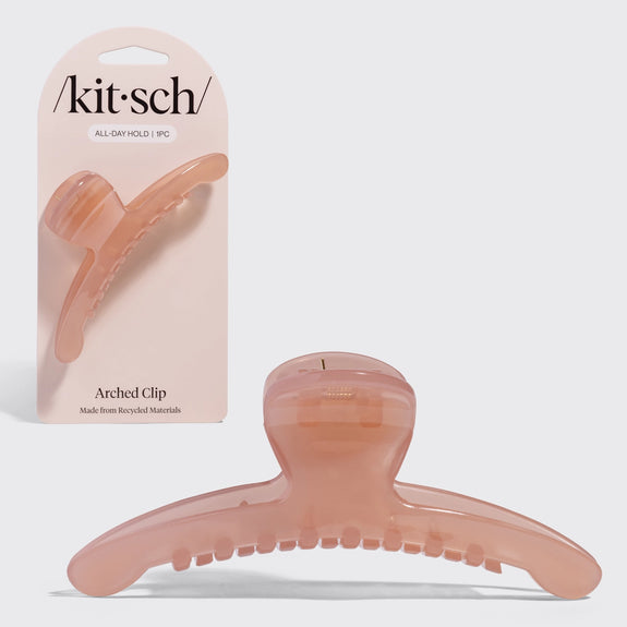 Kitsch Recycled Plastic Large Arched Clip Soft Pink