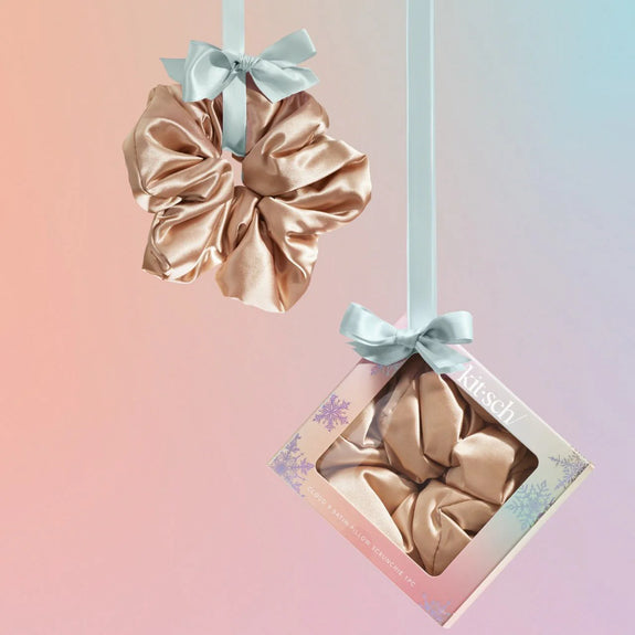 KITSCH Limited Edition Champagne Satin PIllow Scrunchie