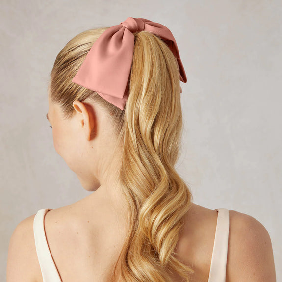 KITSCH Rosewood Bow Hair Clip