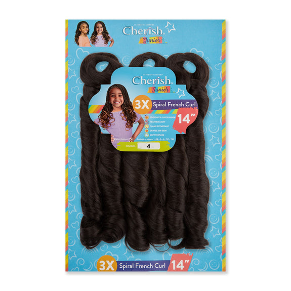 CHERISH JUNIOR KIDS  3X SPIRAL FRENCH CURL